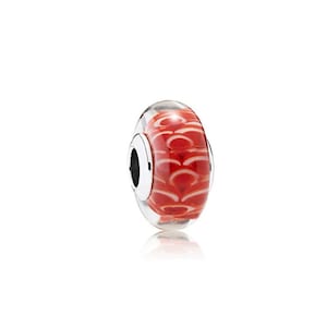 Carp Flag Murano Glass Charm Compatible With Pandora moments Silver Beading With Gift Pouch And Box