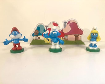 Smurfs Smurf Cake Topper Birthday Party Theme Smurfette