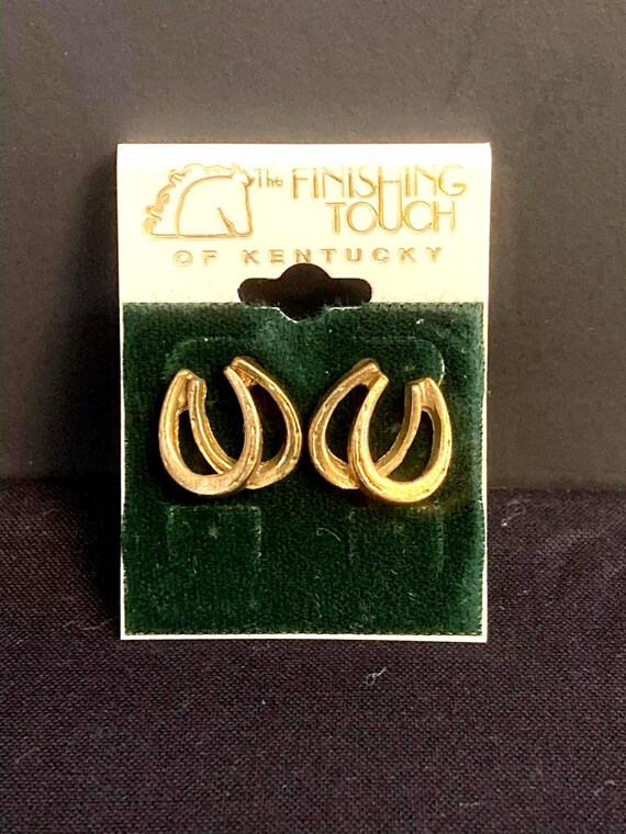 The Finishing Touch of Kentucky Horseshoe Earrings Stud