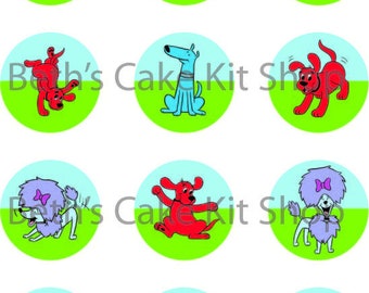 Clifford and Friends Printable Digital Download Cupcake Toppers
