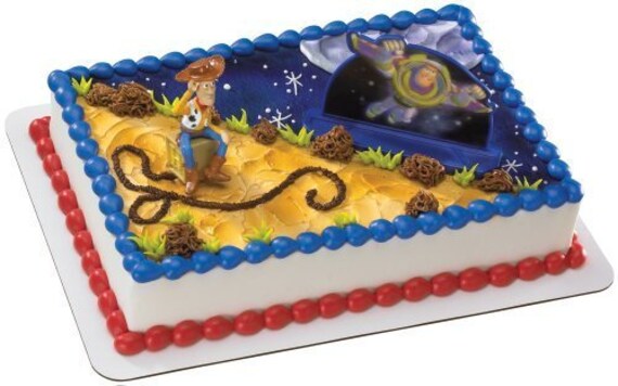 Toy Story 3 Topper Gateau Woody Et Buzz Etsy Canada