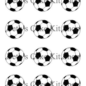 Soccer Ball Cupcake Toppers DIY Printable Download