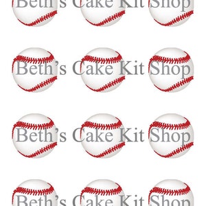 Baseball Cupcake Topper DIY Printable Download