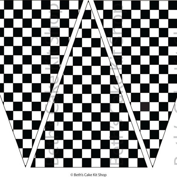 Checkered Flag Bunting Banner Download Party Backdrop