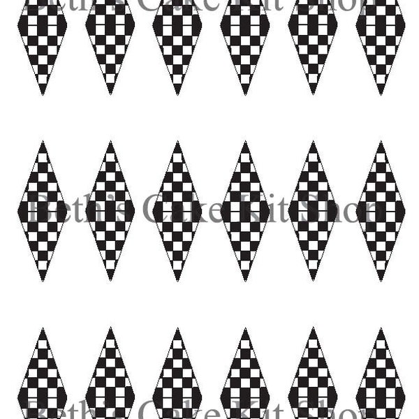 Printable Racing Checkered Flag Finish Line Download Cupcake or Cake Topper