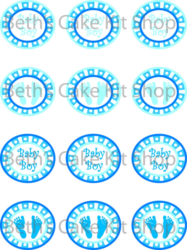 Boy Baby Shower Cupcake Topper Diy Printable Download Etsy Boy Baby Shower Cupcake Topper Diy Printable Download Etsy