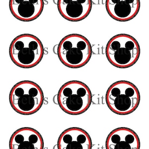 Mickey Mouse Cupcake Topper Printable Download