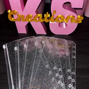 X10 Clear Glitter with Zip Wallets