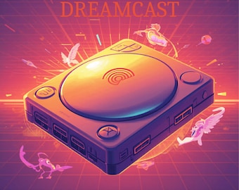 Sega Dreamcast print, retro style