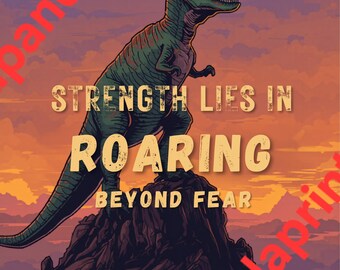 T rex inspirational qoute print