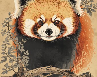 Red Panda Print