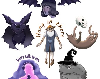 Halloween-klistermärkespaket