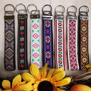 Ukrainian Trim Key Fob Wristlet Keychain