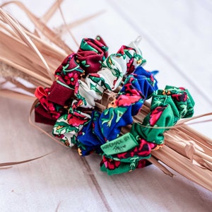 Handmade Ukrainian Floral Print Scrunchie