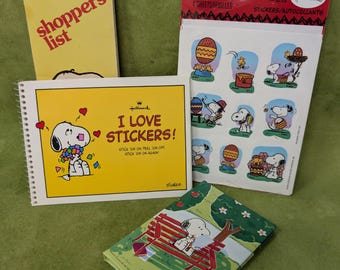 Retro Snoopy 80s Sticker Book & Stationery