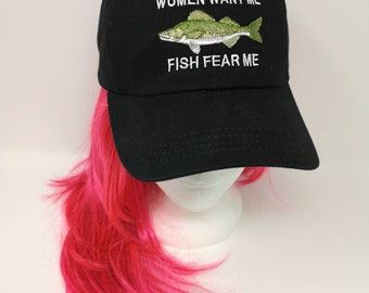 Women Fear Me Fish Want Father's Day Embroidered Hat – Teeholly