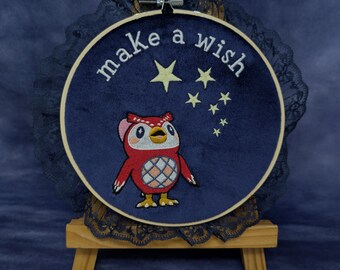 Celestial Owl Embroidered Hoop