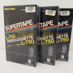New Vintage Blank Radio Shack L-750 Betamax Cassettes