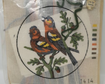 Vintage Scheepjes Crewel Stitchery Kit - 1414 - Songbirds