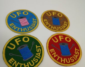 Crafty Merit Badge Sew-On Patch - UFO Enthusiast