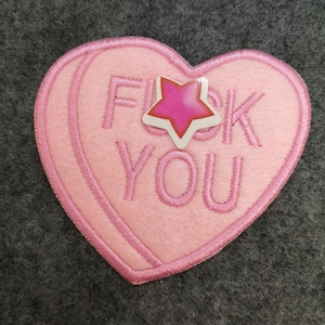Snarky Conversation Heart Sew-On Patch - F*** You