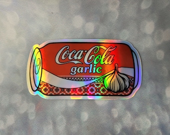 Coca Cola Garlic Holographic Sticker
