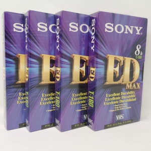 New Vintage Blank VHS Sony ED Max Cassettes