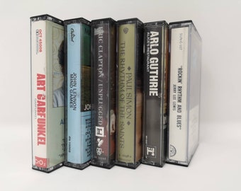 Vintage Cassette Tapes - Folk & Classic Rock