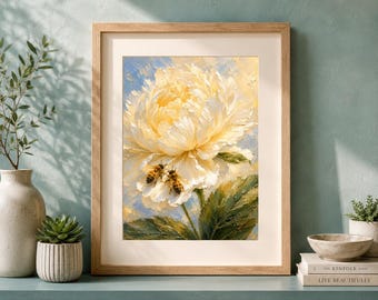 Off to Work We Go – Peony blue sky (Creamy White)