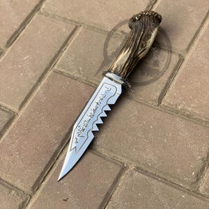 Supernatural Replica Knife Ruby Demon Knife Stag handle With Sheath