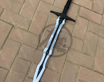 Handgefertigtes Fantasy Drachenknochen Schwert • 35"Stahl Klingen Stütze • Cosplay & Sammler Schwert mit Scheide