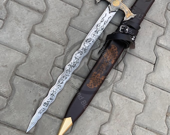 Excalibur Sword Once Upon A Time Emma Swan Sword with Scabbard, Fantasy Collectible
