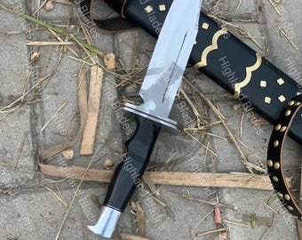 Réplica del cuchillo Ghostface de la película Scream: hoja de acero pulido y mango de cuerno de búfalo