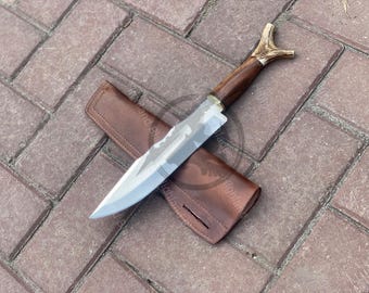 Handmade Bowie Knife | Legend of the Fall Inspired, Steel Blade, Leather Sheath