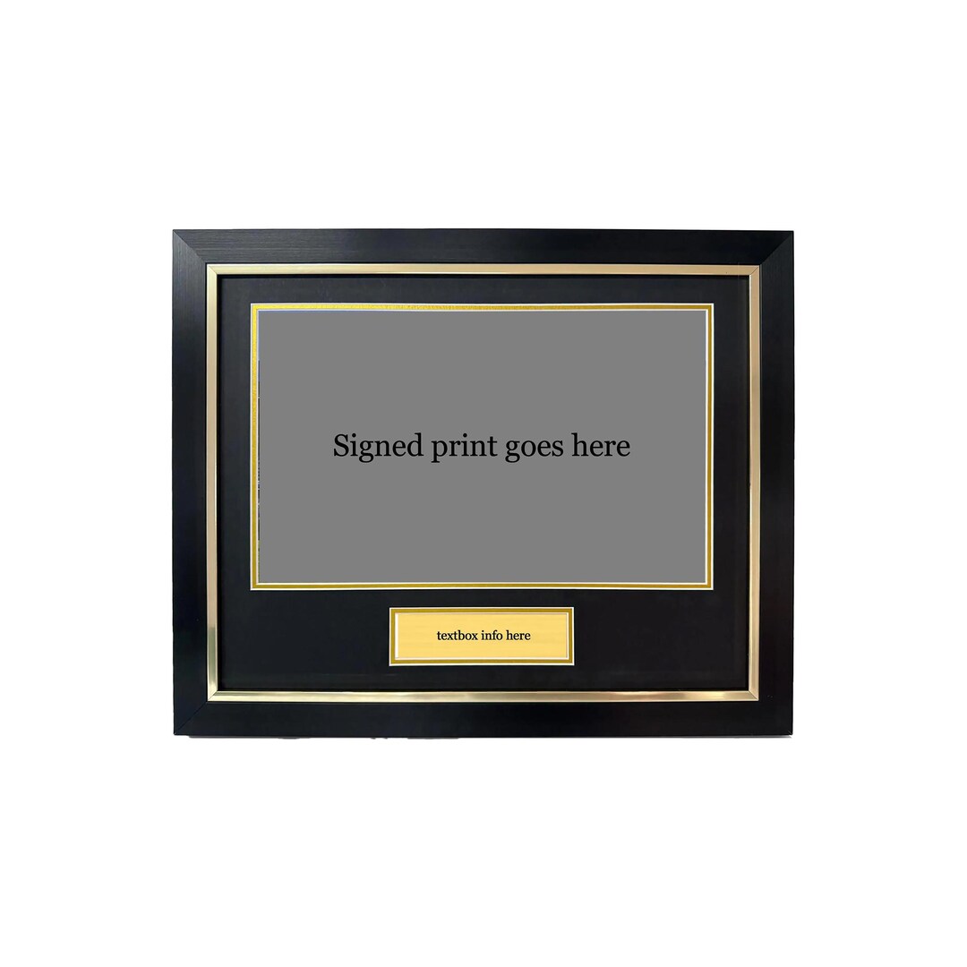 Picture Frame Plaque Examples DIY Photo Frame With Plaque: Signed Memorabilia Display (20x16