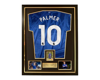 DIY Football Shirt Display Frame Kit with space for trading card, 2x Photos & Text Box