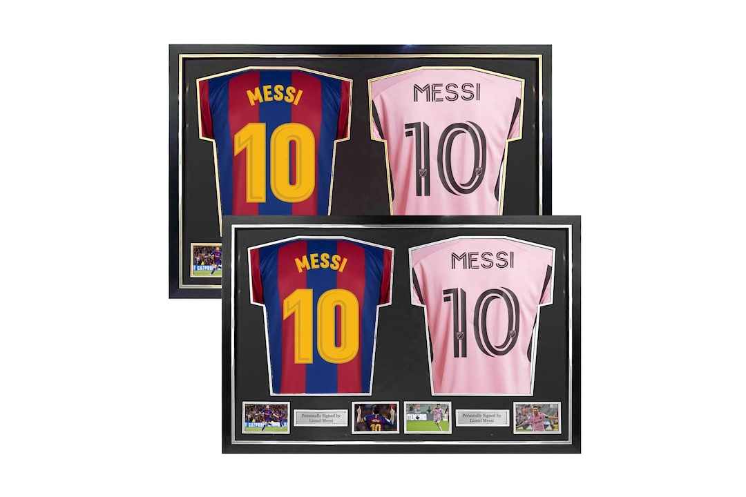 Football Split Frame DIY Football DOUBLE Shirt Frame, Complete With 4 Photo Apertures and 2 ...