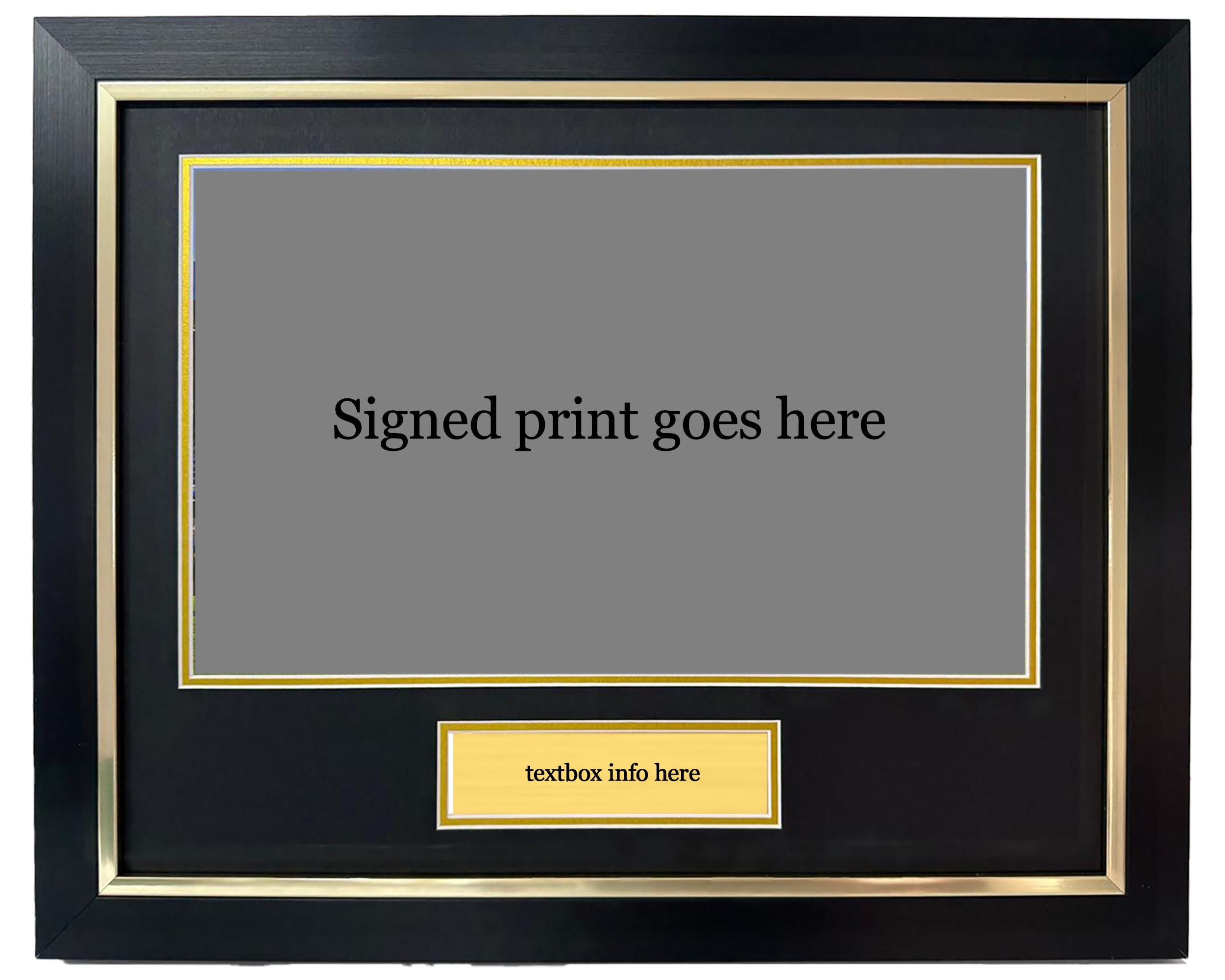 Picture Frame Plaque Examples DIY Photo Frame With Plaque: Signed Memorabilia Display (20x16