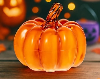 Handcrafted LED Light-Up Pumpkin Lantern: Halloween Party Decor