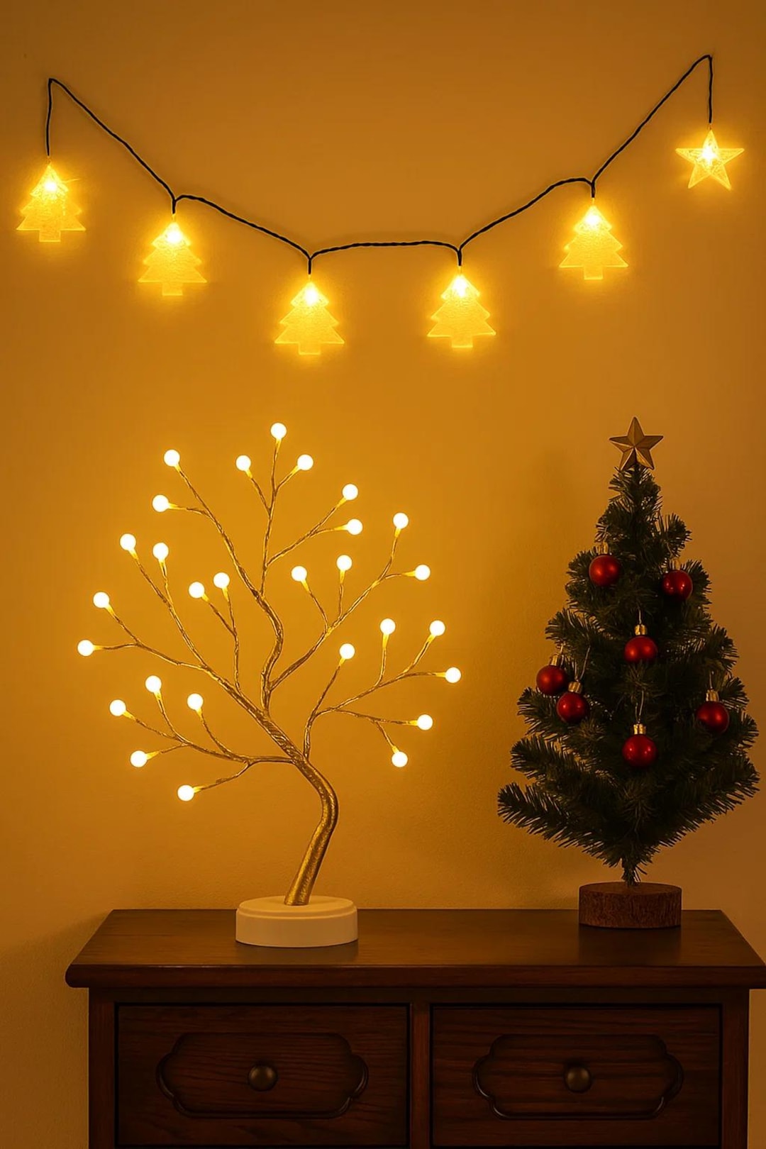 Handmade LED Copper Wire Tree Light | Warm Christmas Fairy Light ...