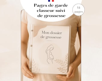 Classeur grossesse suivi, cadeau grossesse, pages intercalaires dossier maternité, cadeau future maman, dossier grossesse, cadeau maternité