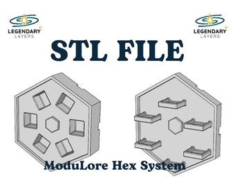 ModuLore Hex System - Dice Hex - STL 3D Print File - Lorcana Accessories