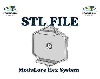 ModuLore Hex System - Card Display Hex - STL 3D Print File - Lorcana Accessories