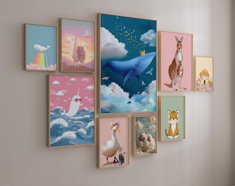 230+ Nursery Wall Art Bundle Digital Download – Kids Nursery Room Prints Set