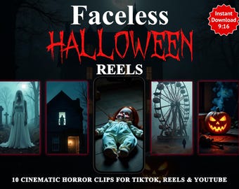 Ansiktslösa Halloween-filmer | 10 filmiska skräckklipp | TikTok-, Instagram- och YouTube-paket