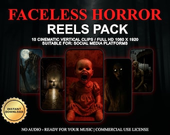 10 Cinematic Scary Clips | Faceless Horror Reels Pack | TikTok, Instagram & YouTube Shorts