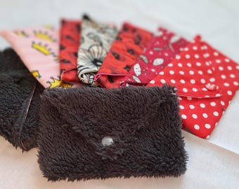 Small Recycled Fabric Pouches, Handmade Eco-Friendly Envelopes, Unique Zero Waste Gifts