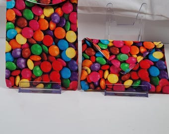 Handmade Phone Case & Matching Money Wallet Set • Colourful Cotton Fabric • Gift Set for Her