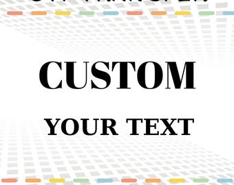 Custom Text DTF Transfer, Personalized Iron-On Heat Transfer, Ready to Press