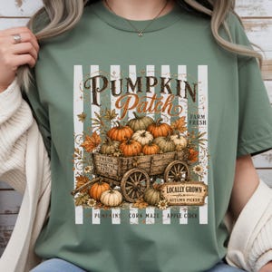Pumpkin Patch DTF Transfer, Vintage Fall Farm Heat Transfer, Ready to Press Autumn Thanksgiving Shirt Design